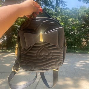 Black Betsey Johnson mini backpack